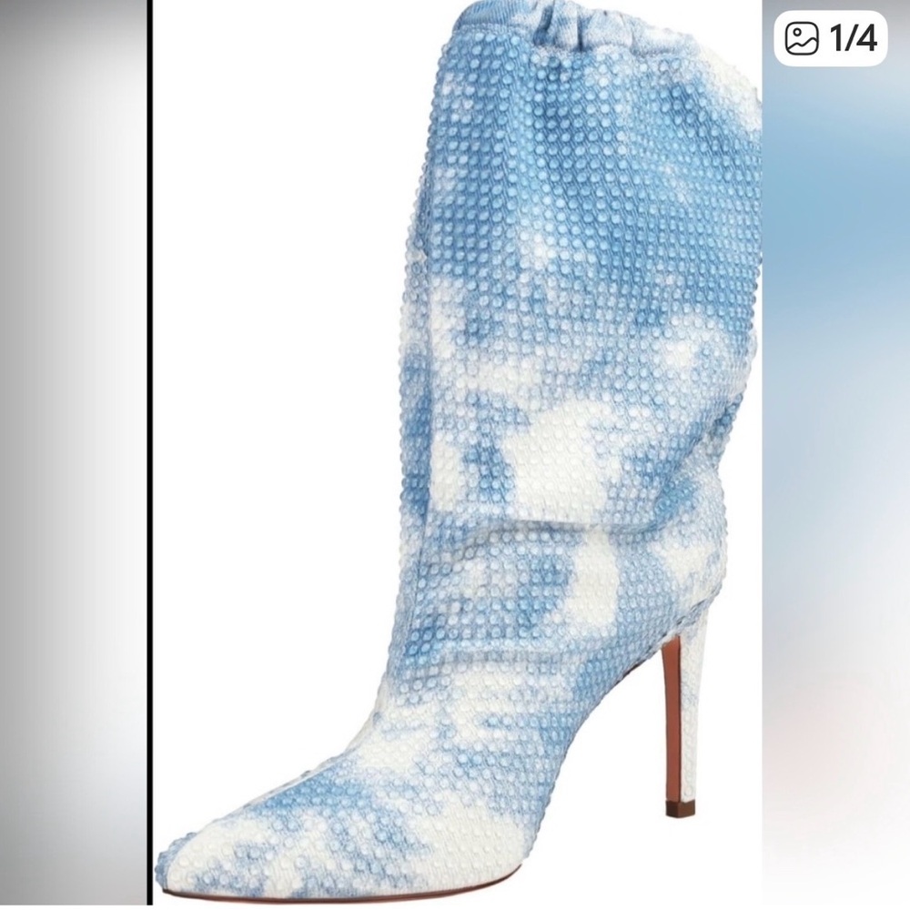 Ladies bling booties - Jeans tye dye - size 9